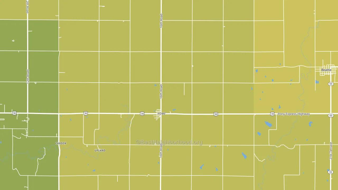 Home, KS block-group voter-turnout map