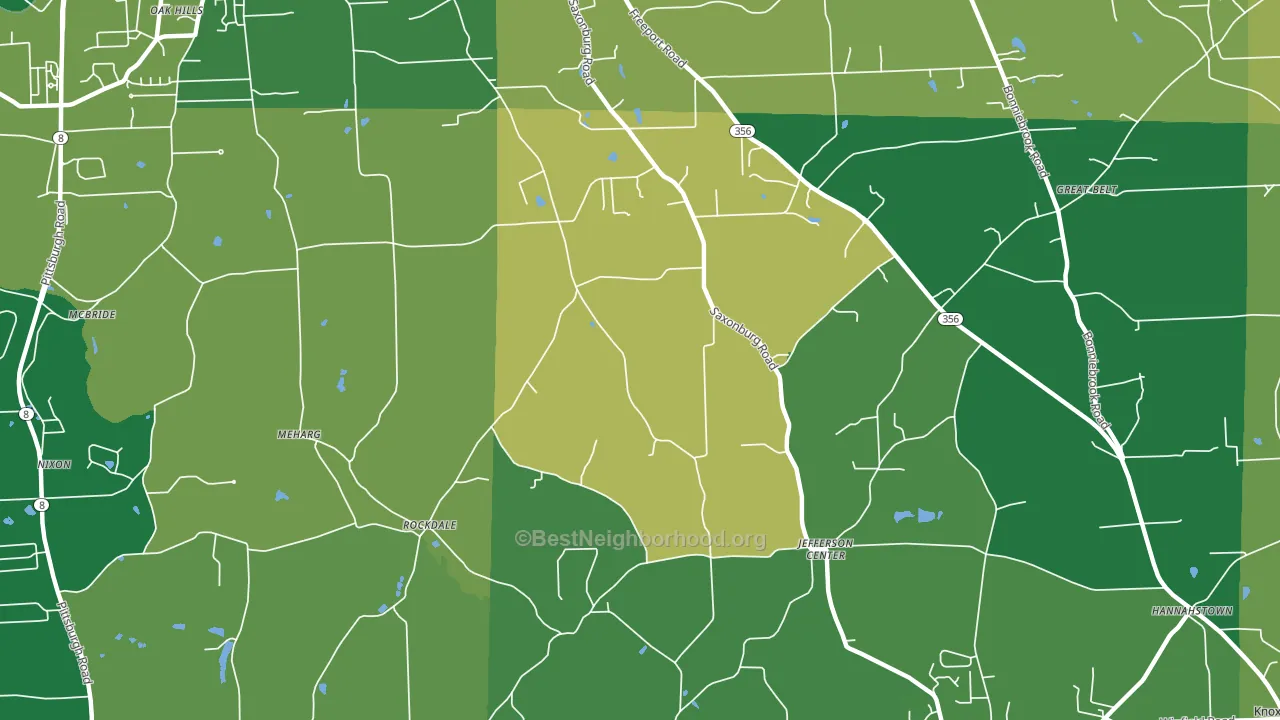 Homeacre, PA block-group voter-turnout map