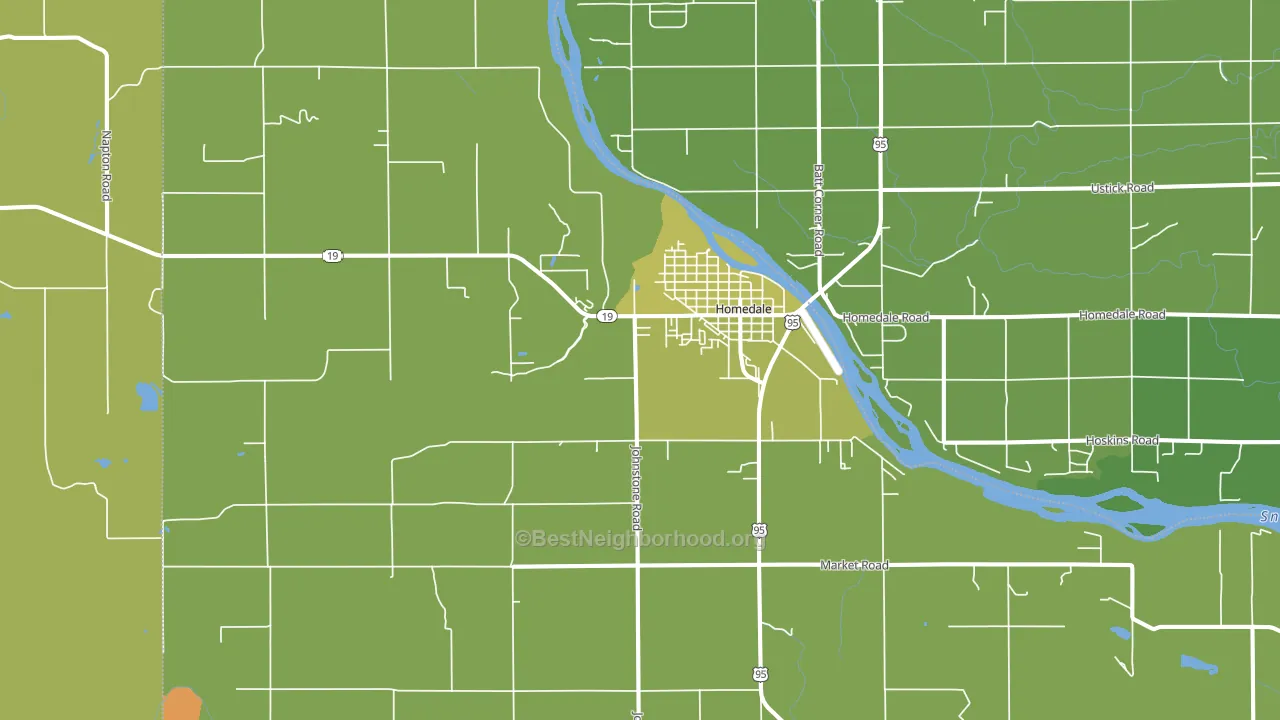 Homedale, ID block-group voter-turnout map