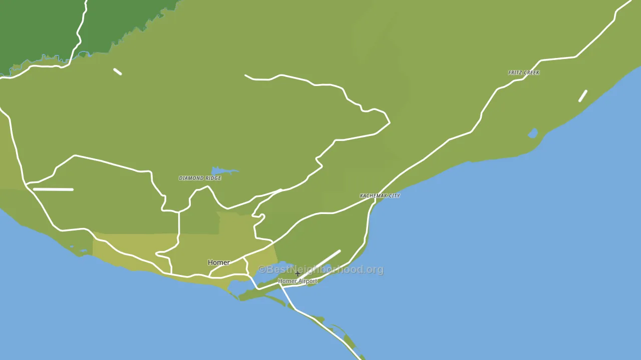 Homer, AK block-group voter-turnout map