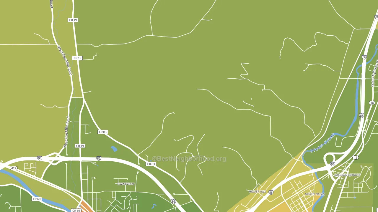 Homer Hill, NY block-group voter-turnout map