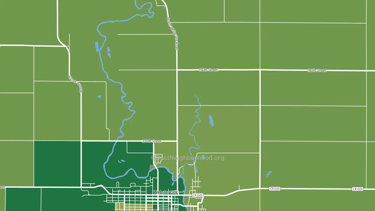 Homer, IA block-group voter-turnout map
