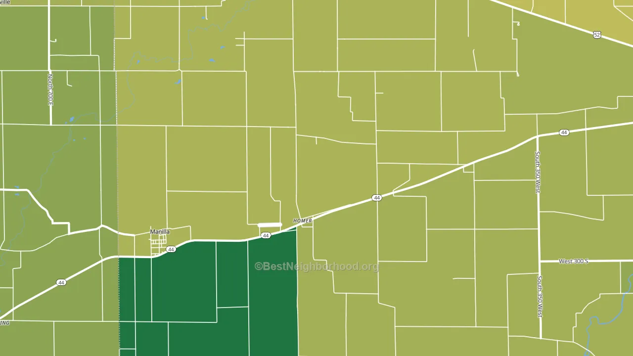 Homer, IN block-group voter-turnout map