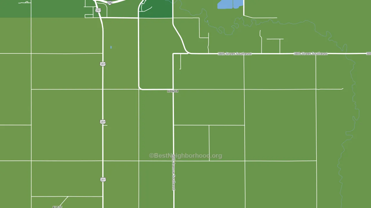Homer, ND block-group voter-turnout map