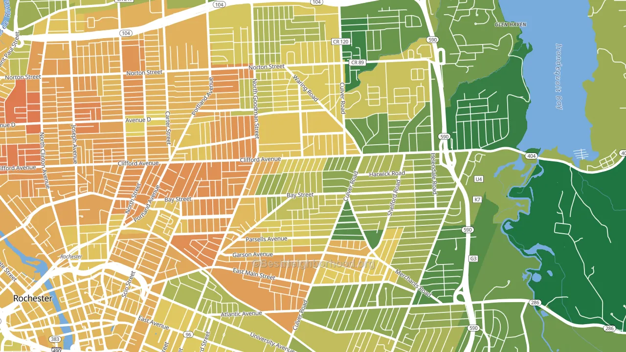 Homestead Heights, Rochester, NY block-group voter-turnout map