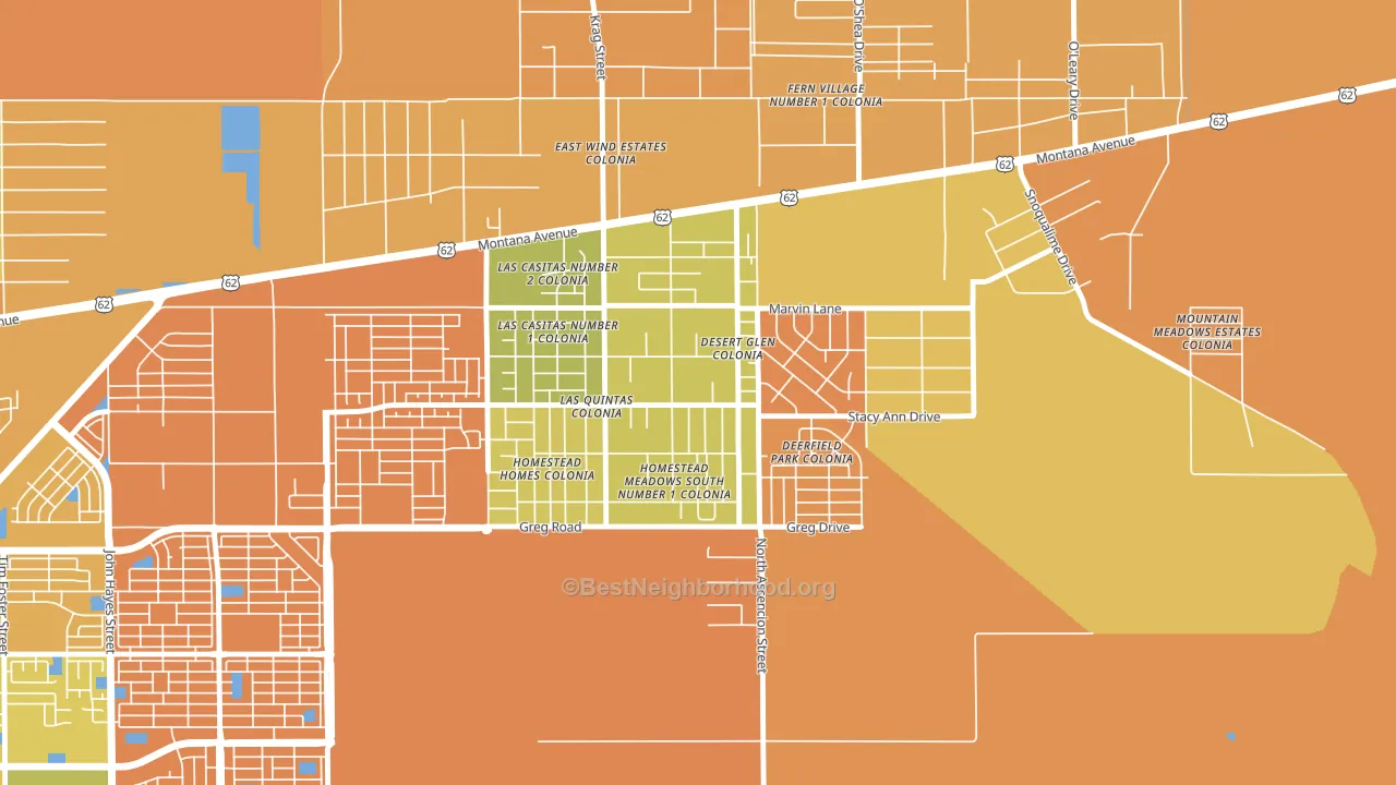 Homestead Meadows South, TX block-group voter-turnout map