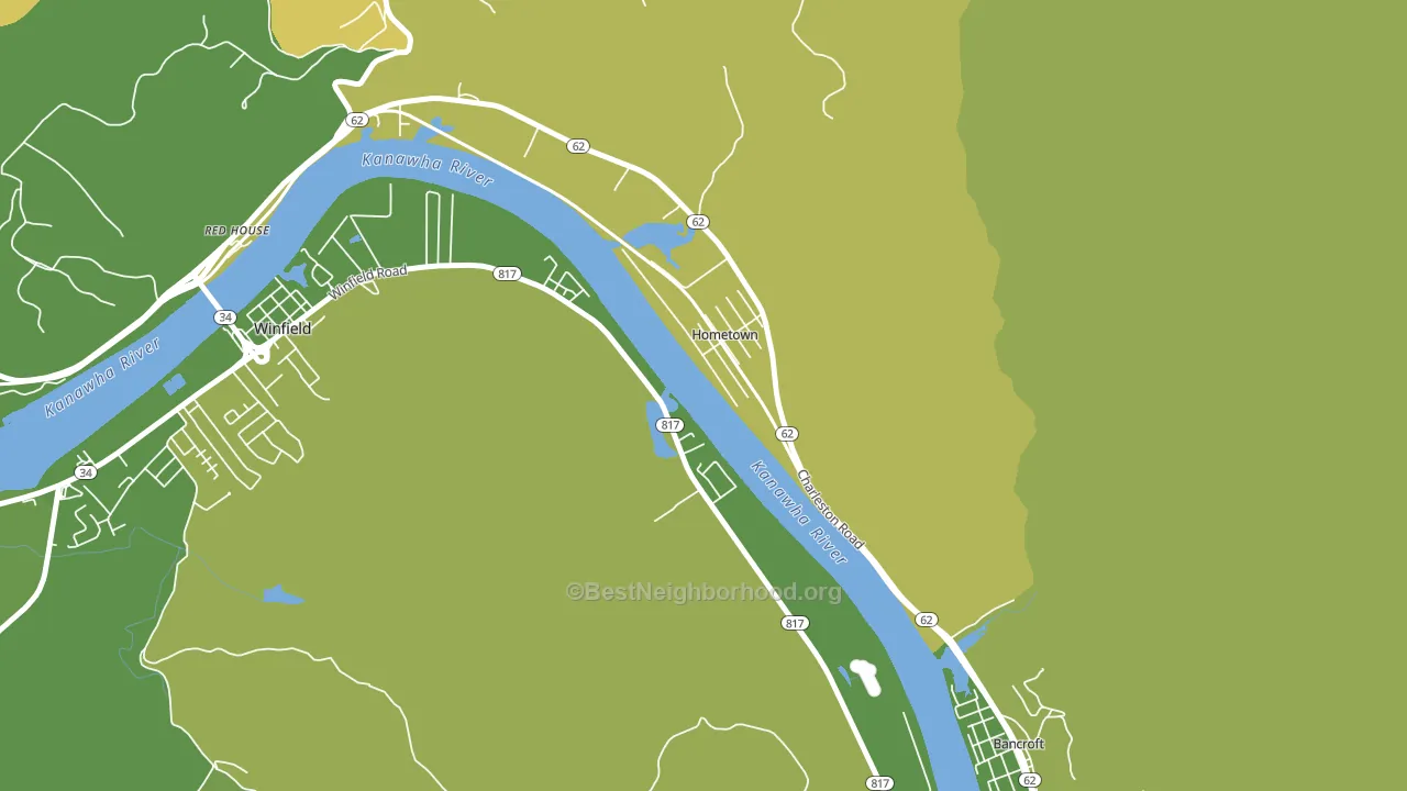 Hometown, WV block-group voter-turnout map