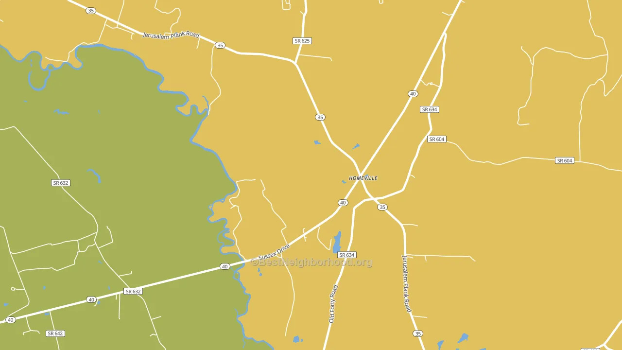 Homeville, VA block-group voter-turnout map