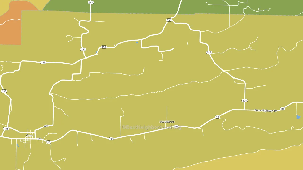 Homewood, AR block-group voter-turnout map