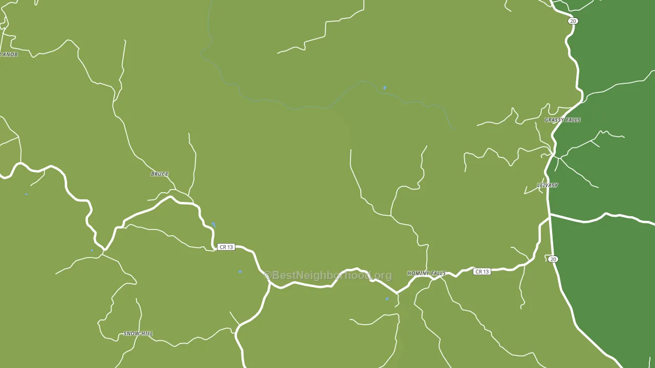 Hominy Falls, WV block-group voter-turnout map