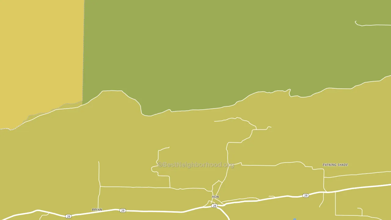 Hon, AR block-group voter-turnout map