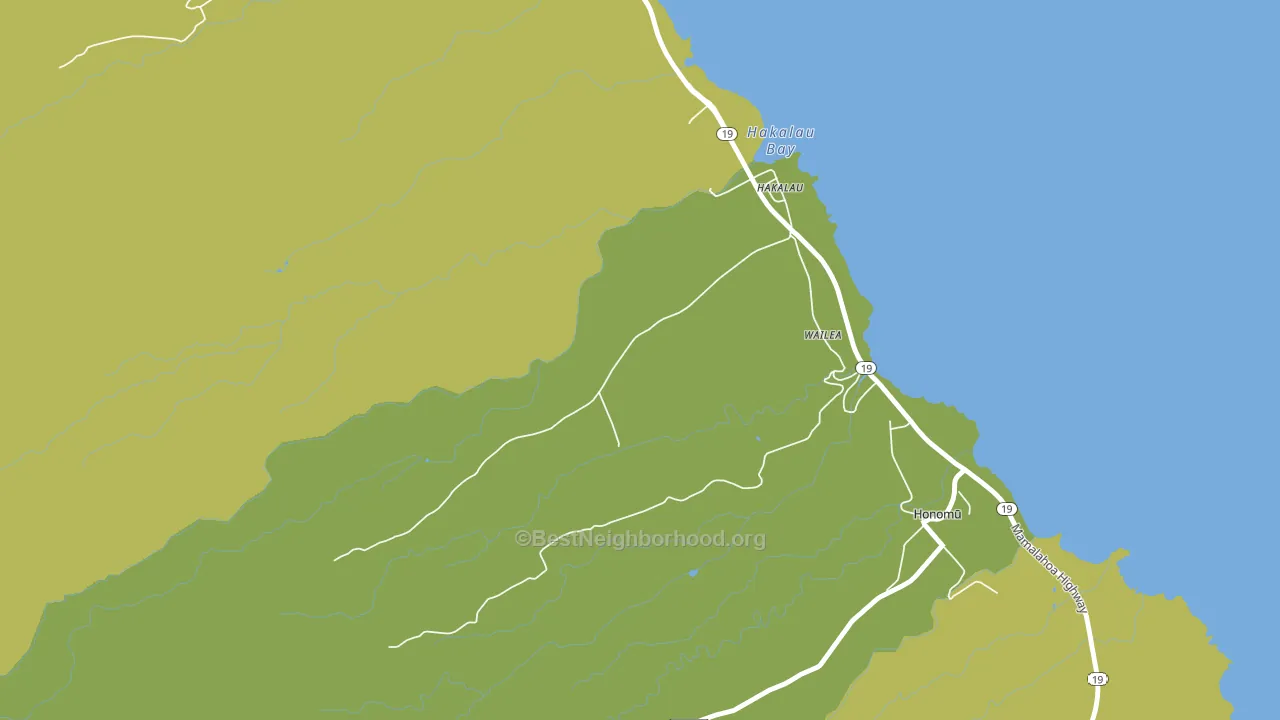 Honaunau, HI block-group voter-turnout map