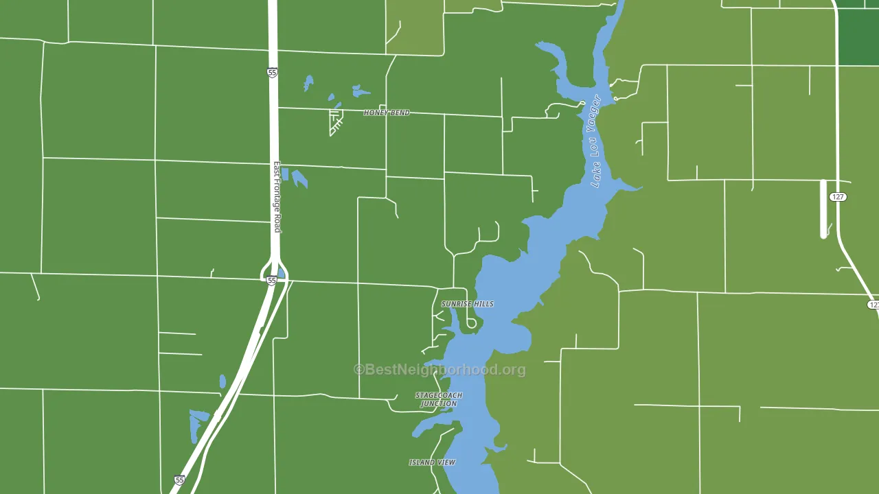 Honey Bend, IL block-group voter-turnout map