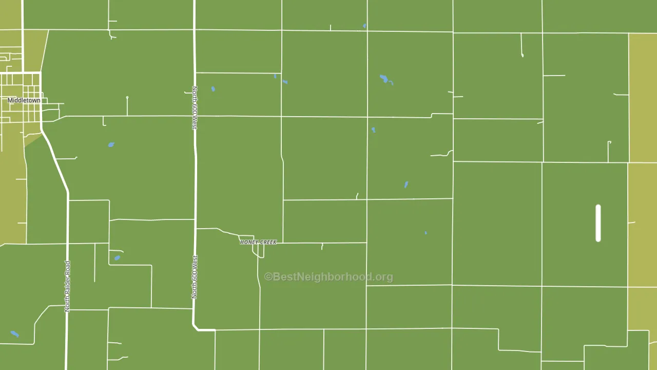 Honey Creek, IN block-group voter-turnout map