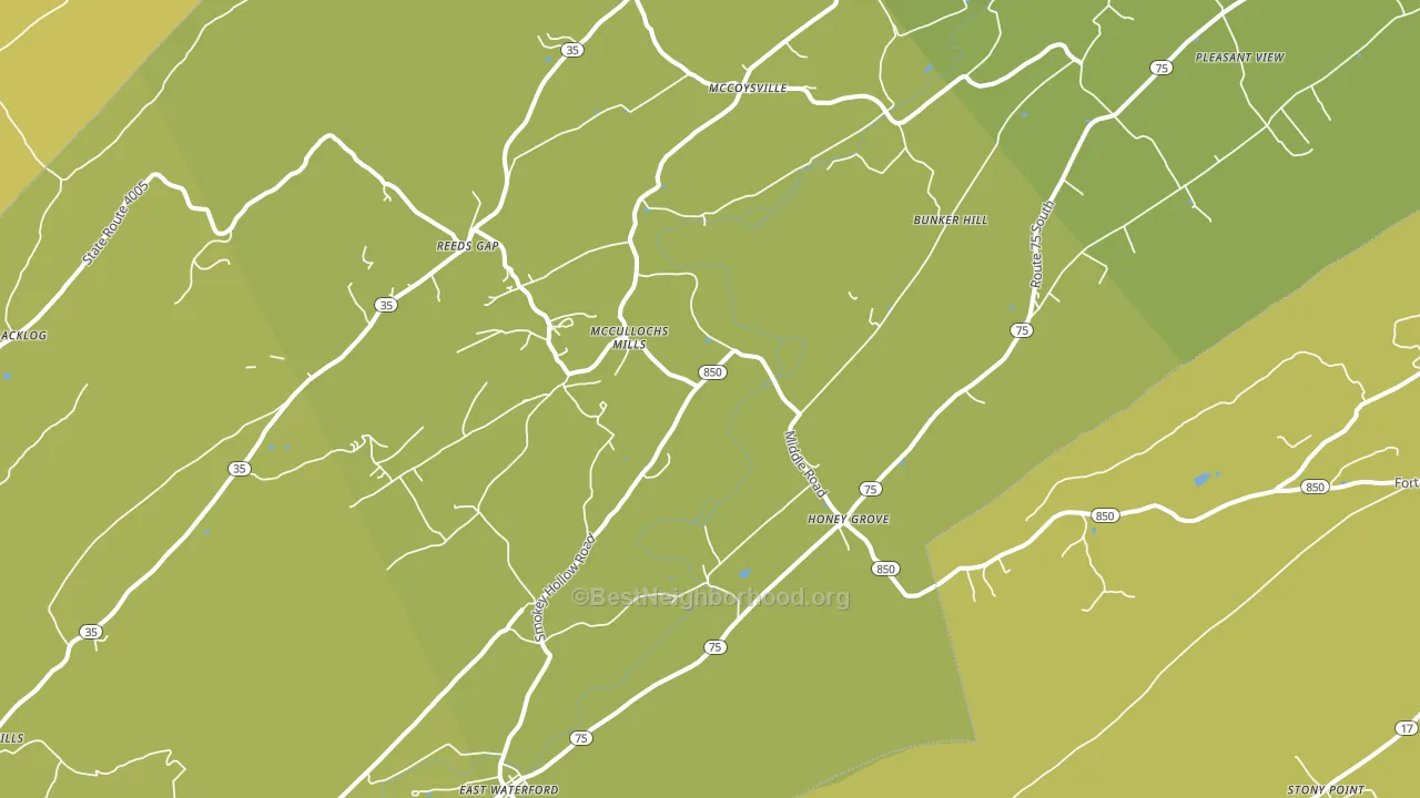 Honey Grove, PA block-group voter-turnout map