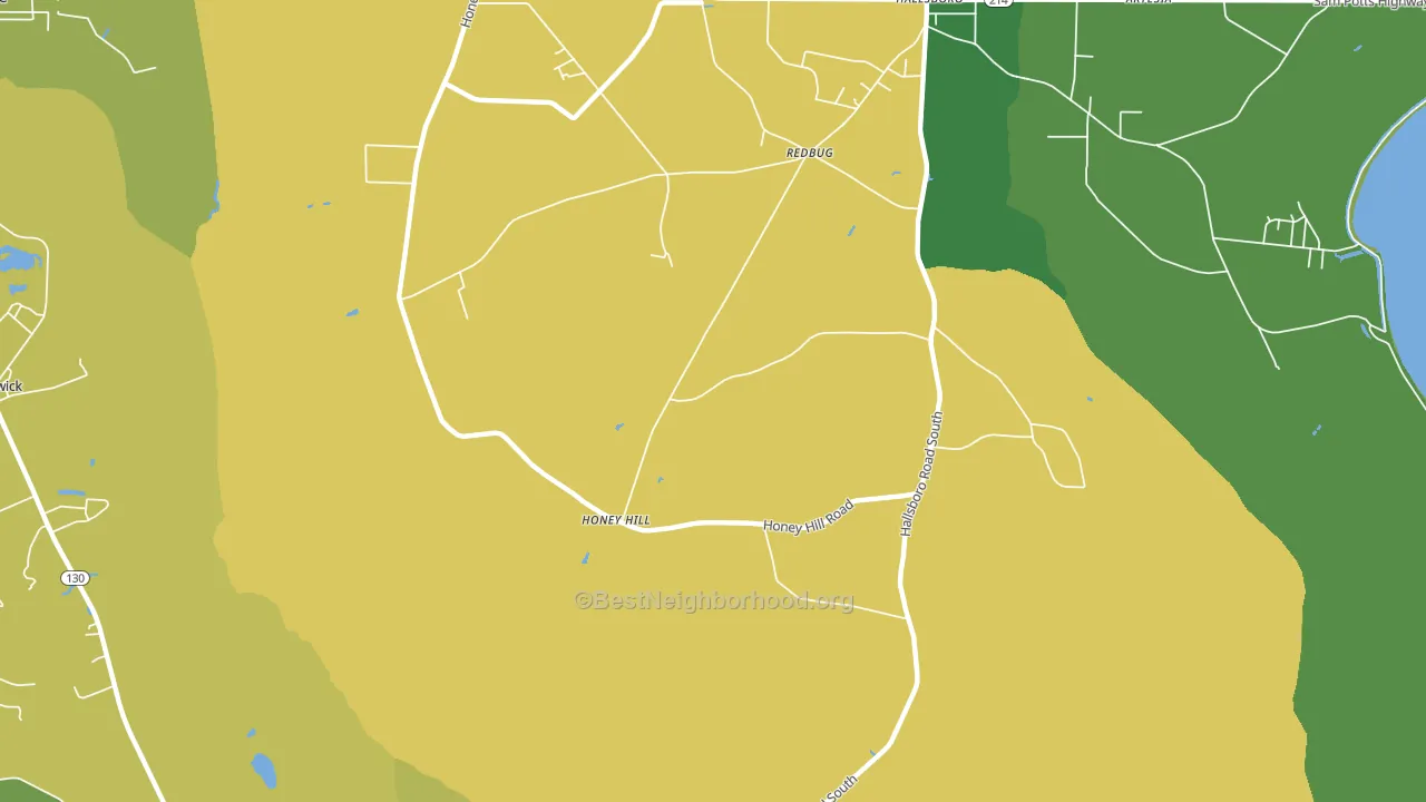 Honey Hill, NC block-group voter-turnout map