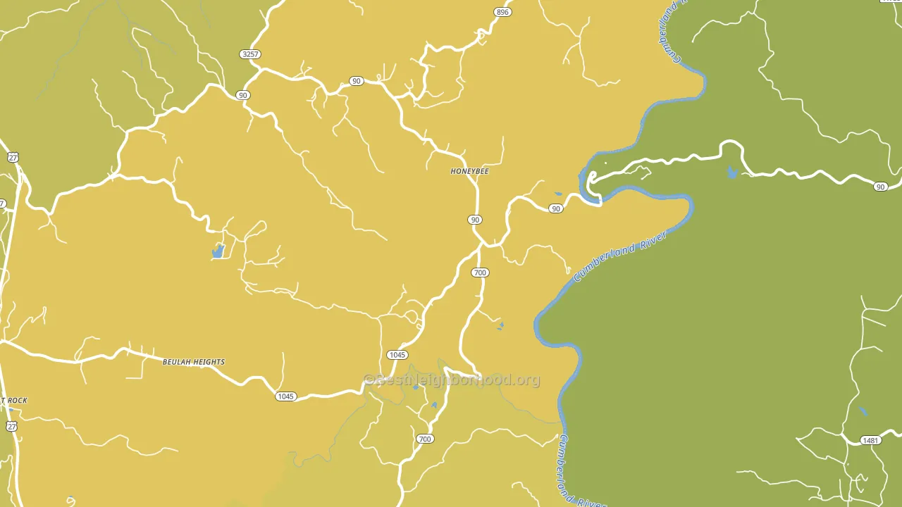 Honeybee, KY block-group voter-turnout map