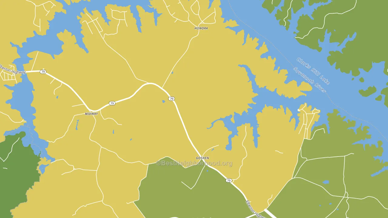 Honora, GA block-group voter-turnout map
