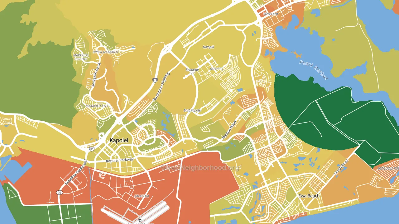 Honouliuli, HI block-group voter-turnout map