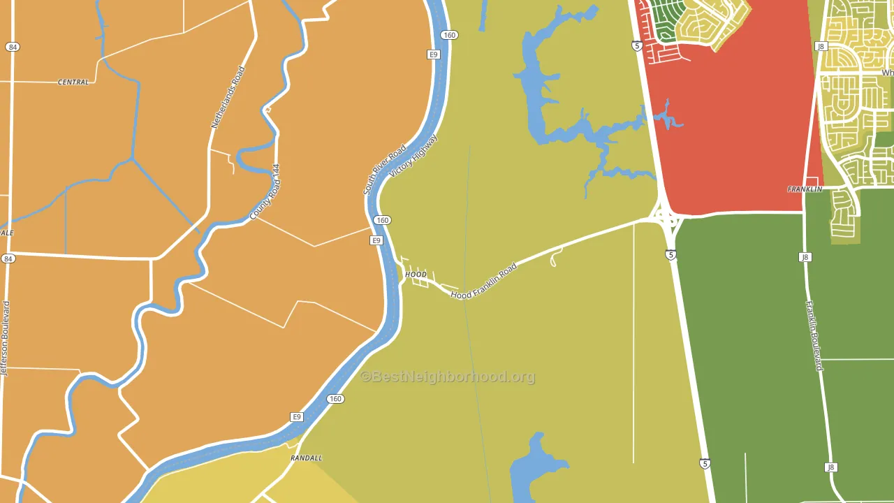 Hood, CA block-group voter-turnout map