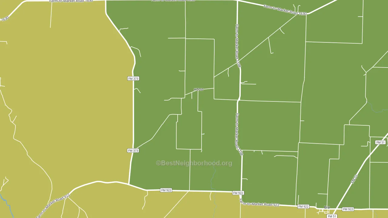 Hood, TX block-group voter-turnout map