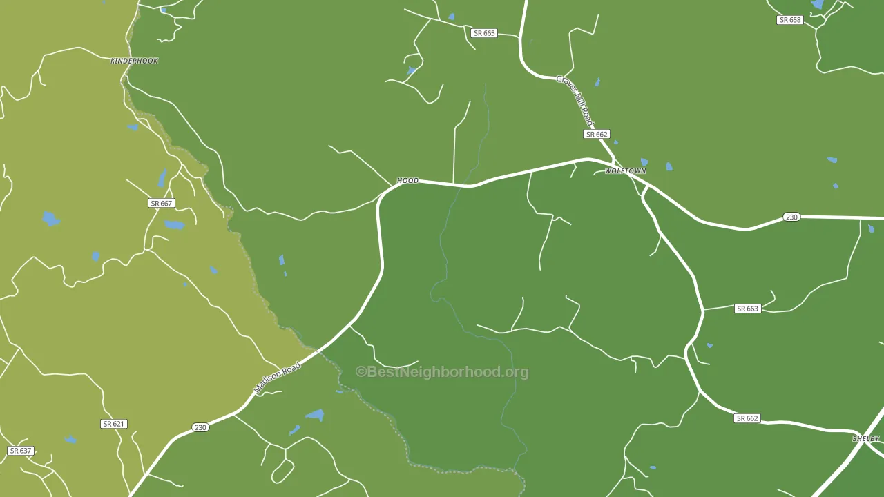 Hood, VA block-group voter-turnout map