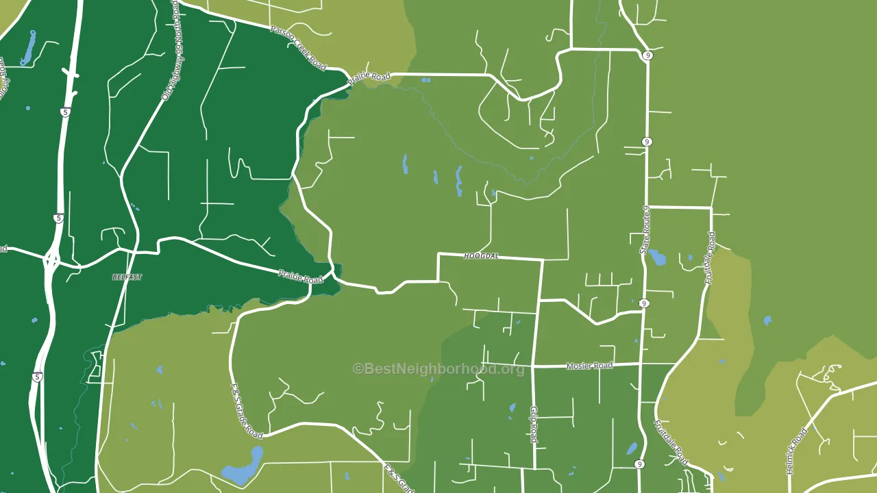 Hoogdal, WA block-group voter-turnout map