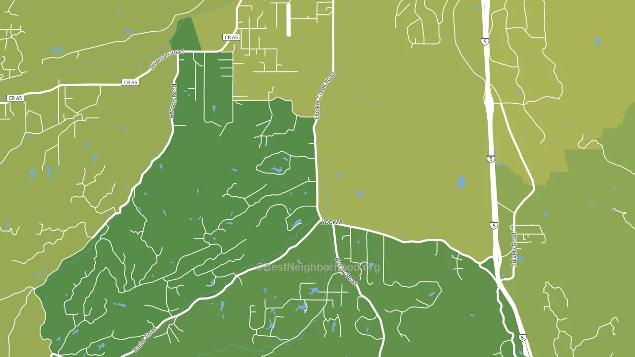 Hooker, CA block-group voter-turnout map