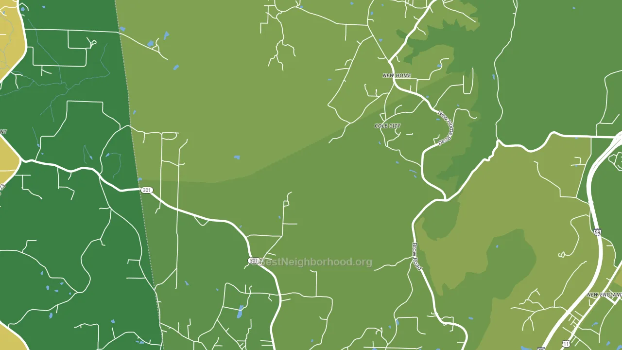 Hooker, GA block-group voter-turnout map
