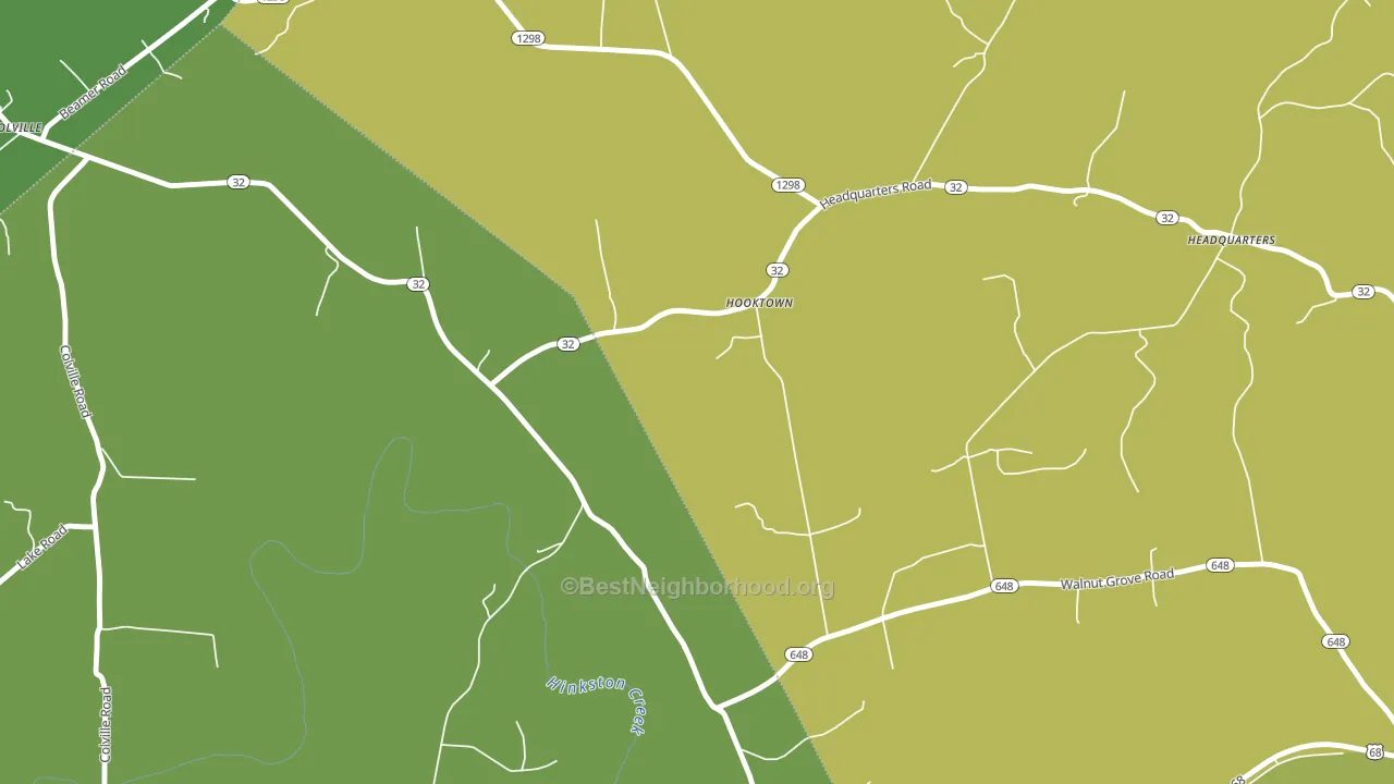 Hooktown, KY block-group voter-turnout map