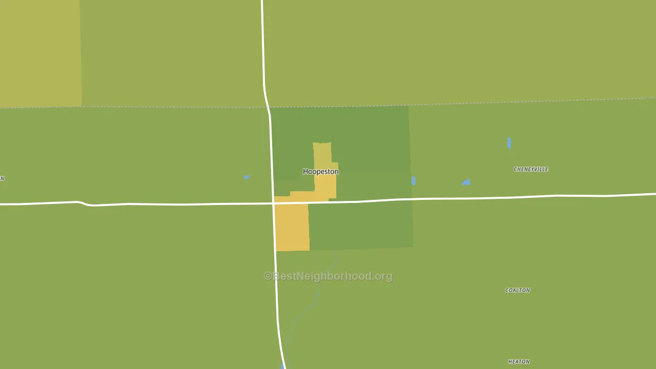 Hoopeston, IL block-group voter-turnout map