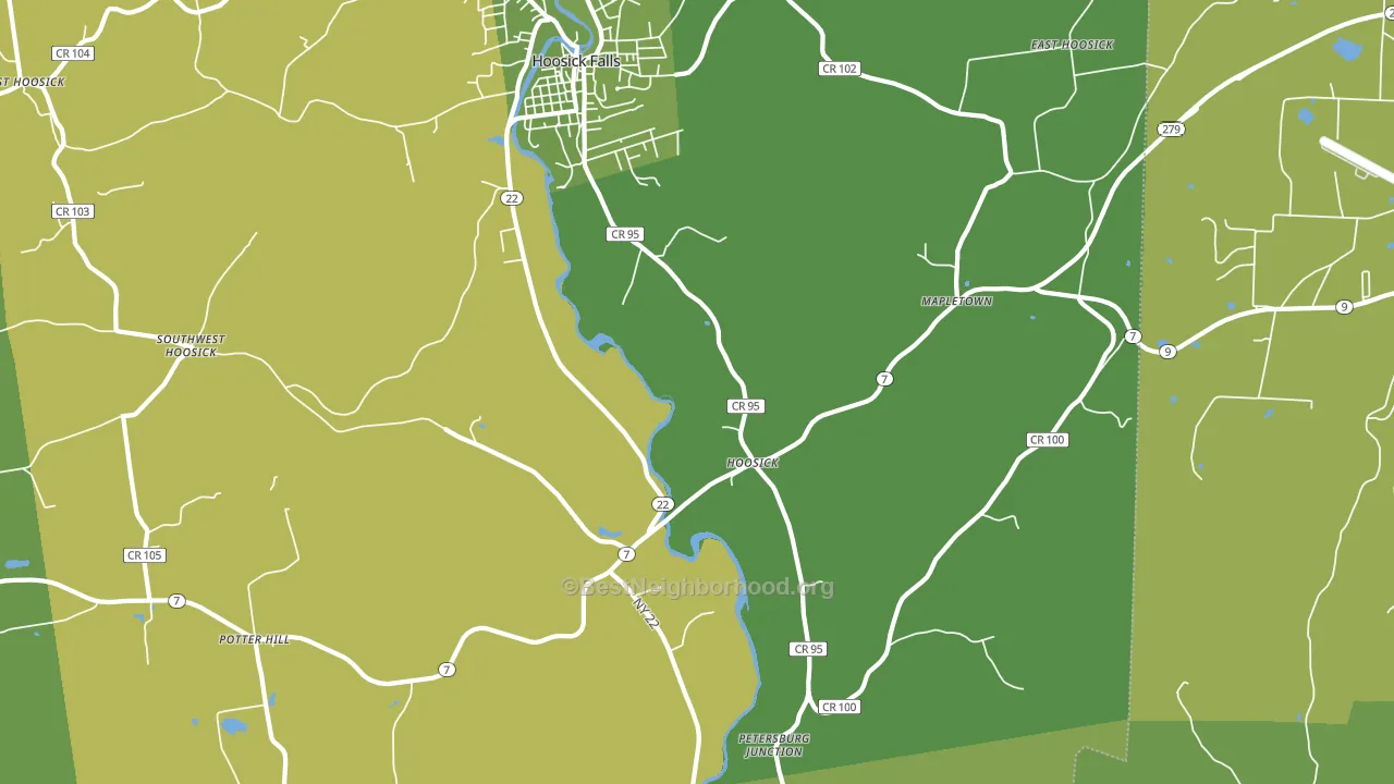 Hoosick, NY block-group voter-turnout map