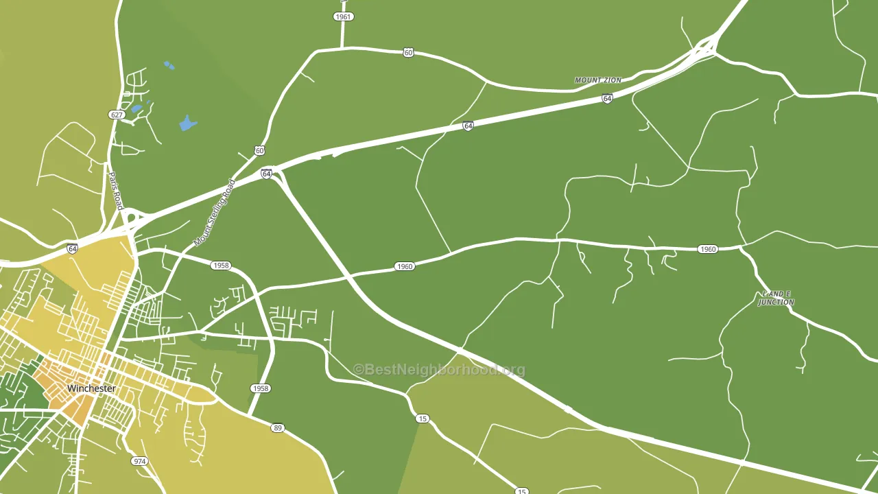 Hootentown, KY block-group voter-turnout map