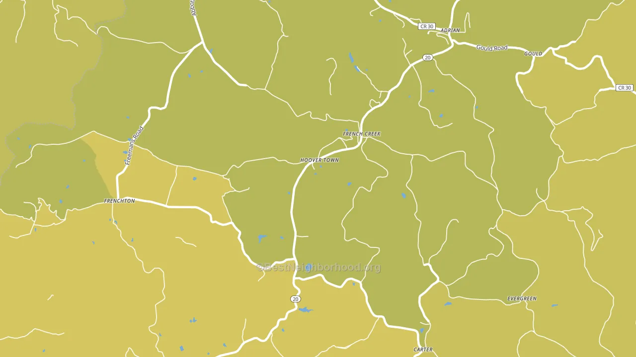Hoover Town, WV block-group voter-turnout map