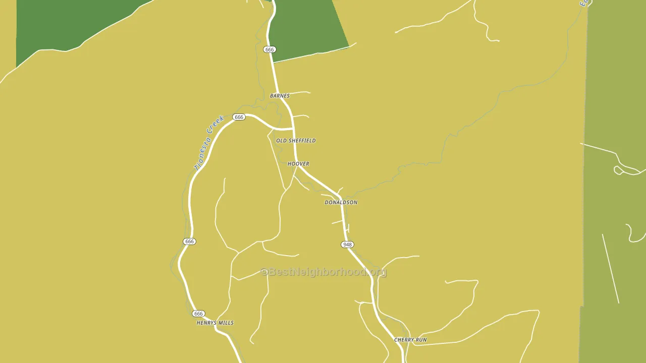 Hoovers, PA block-group voter-turnout map
