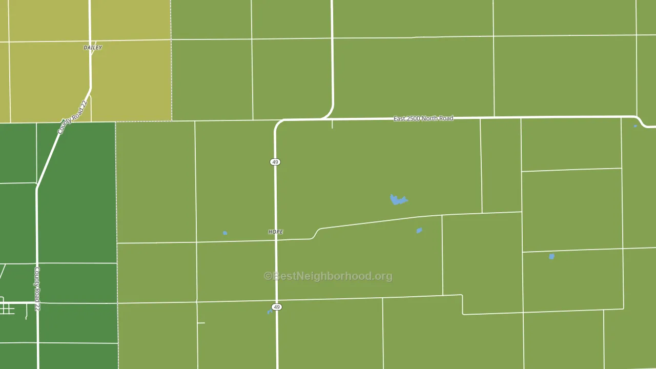 Hope, IL block-group voter-turnout map
