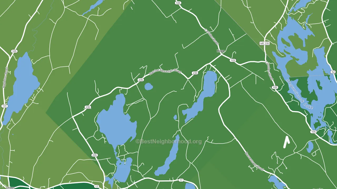 Hope, ME block-group voter-turnout map