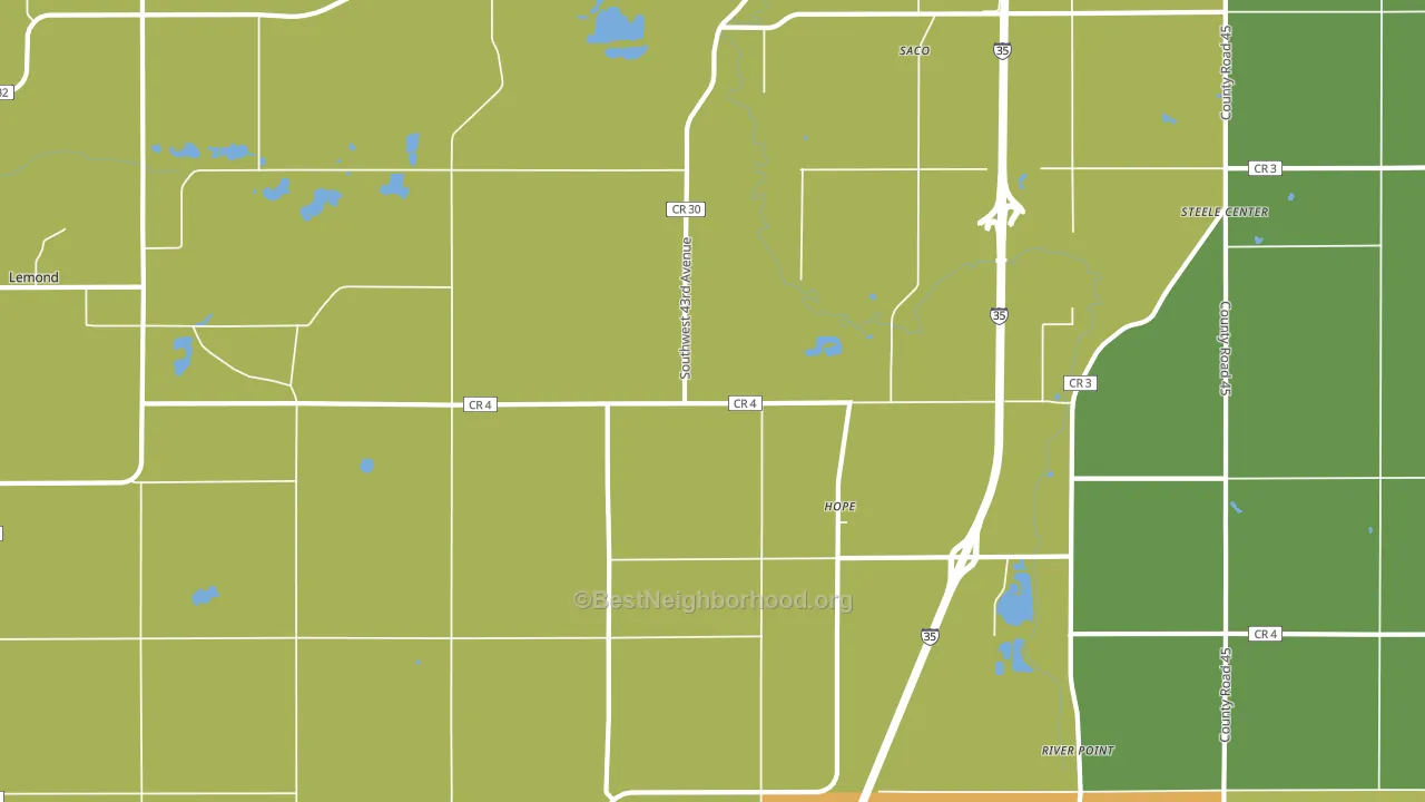 Hope, MN block-group voter-turnout map