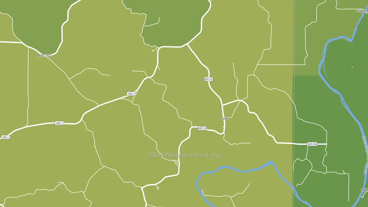 Hope, MO block-group voter-turnout map