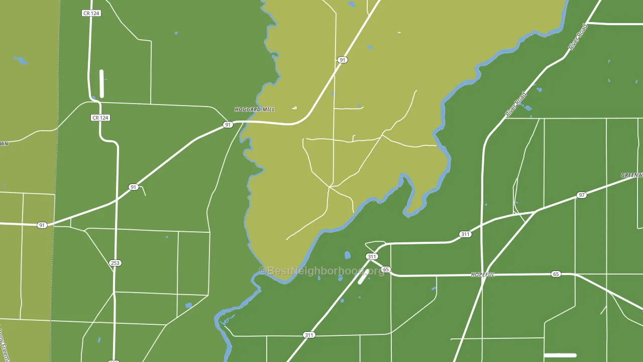 Hopeful, GA block-group voter-turnout map
