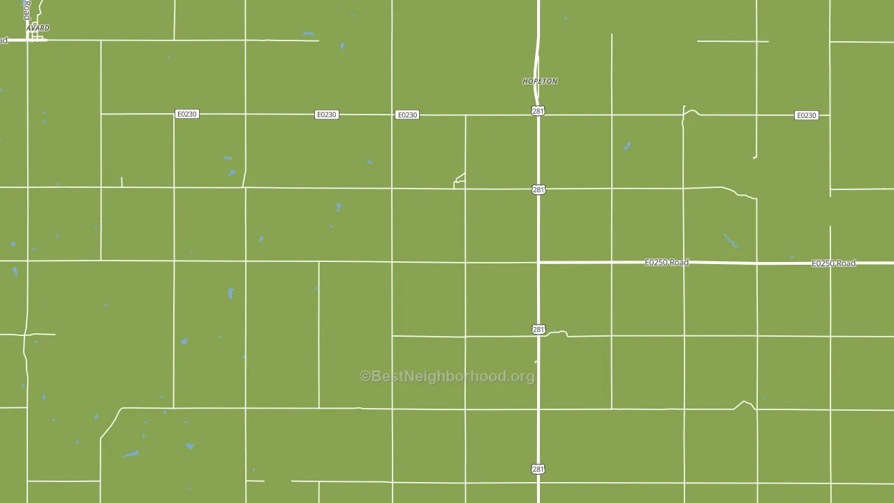 Hopeton, OK block-group voter-turnout map