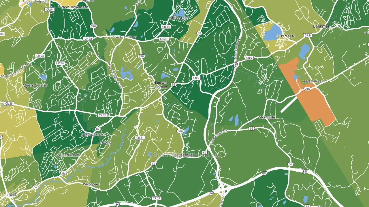 Hopewell Junction, NY block-group voter-turnout map