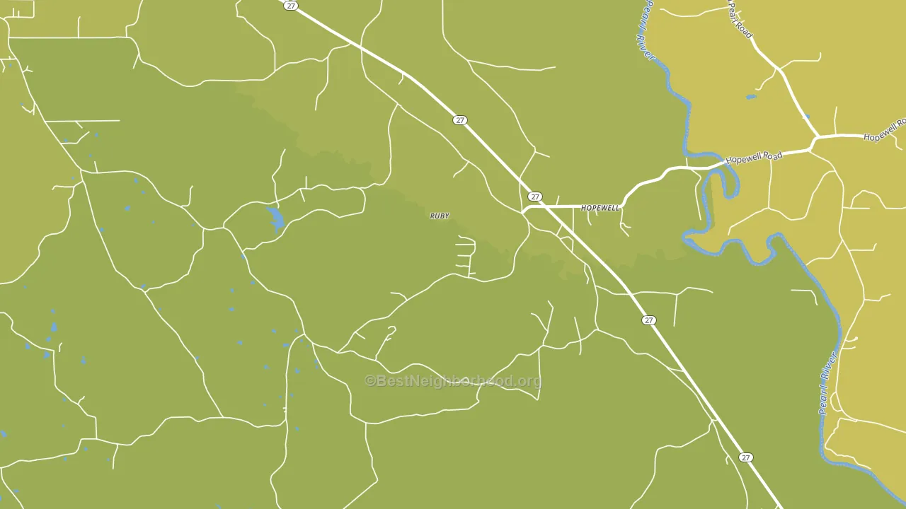 Hopewell, MS block-group voter-turnout map