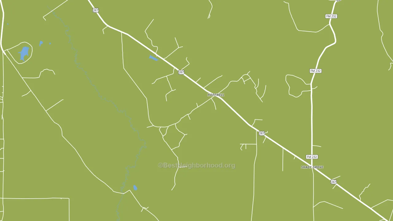Hopewell, TX block-group voter-turnout map