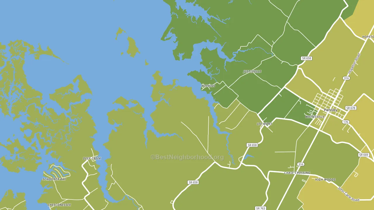 Hopkins, VA block-group voter-turnout map