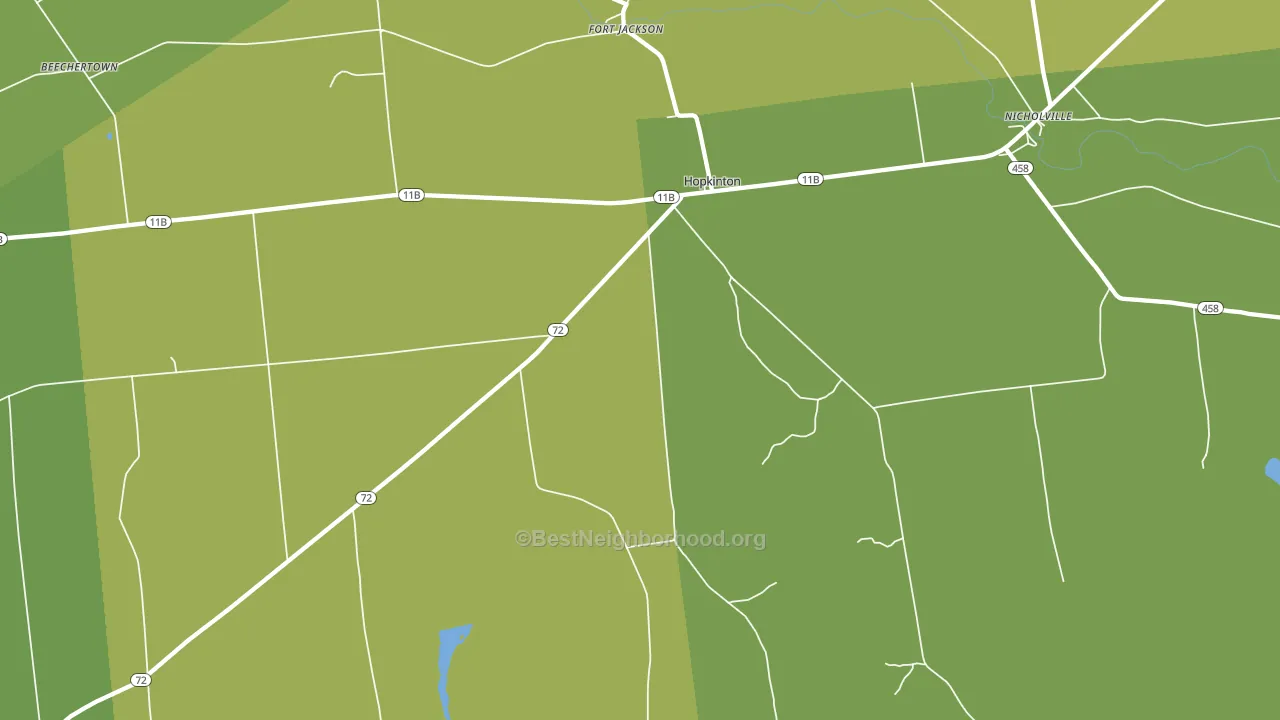 Hopkinton, NY block-group voter-turnout map