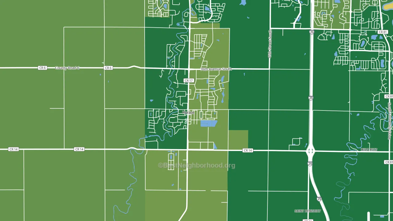 Horace, ND block-group voter-turnout map