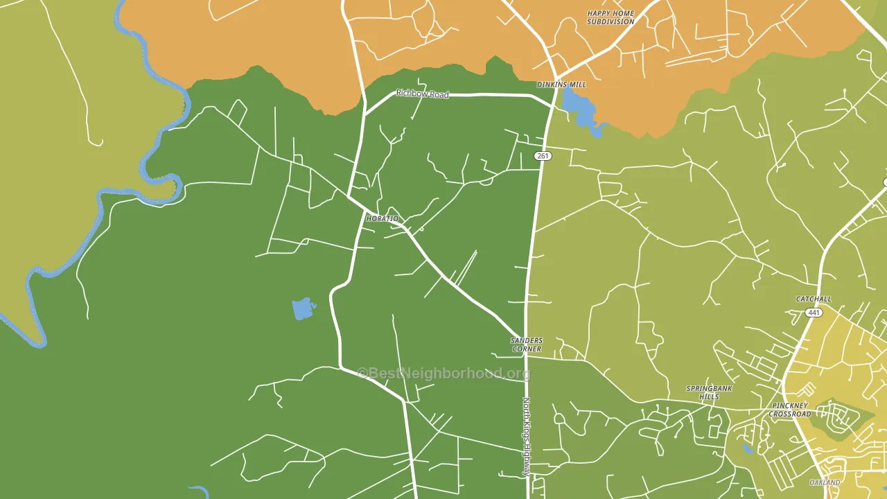 Horatio, SC block-group voter-turnout map