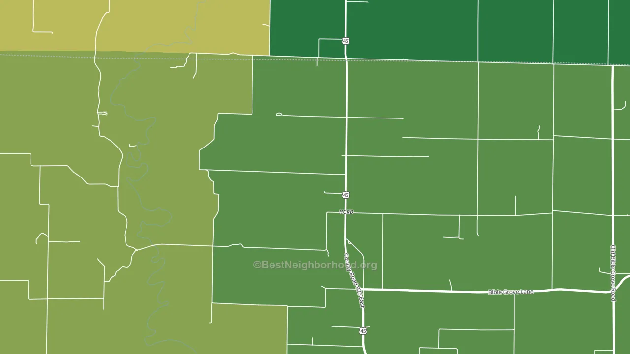 Hord, IL block-group voter-turnout map