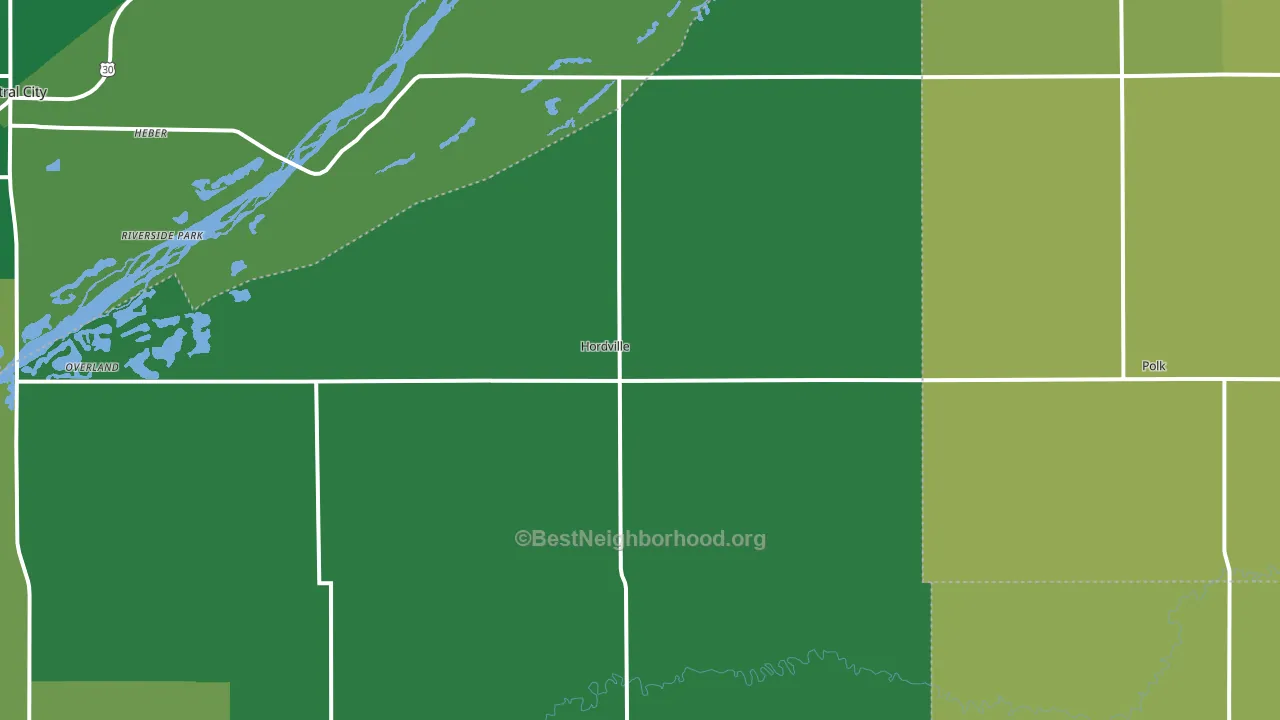 Hordville, NE block-group voter-turnout map